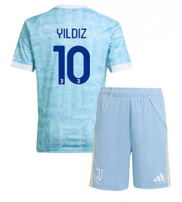 Juventus Kenan Yildiz #10 Segunda Equipación Niños 2025-26 Manga Corta (+ Pantalones cortos)